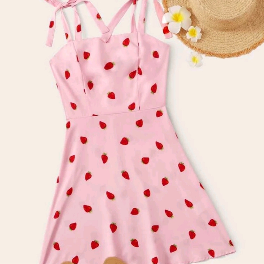 Shein Strawberry Sundress